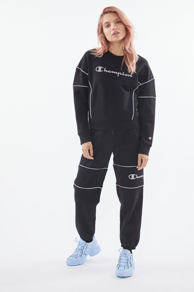 Champion UO Exclusive Reflective Crew Neck Sweatshirt and Jogger Pant