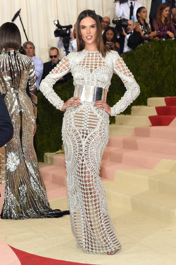Alessandra Ambrosio Balmain Dress Met Gala 2016