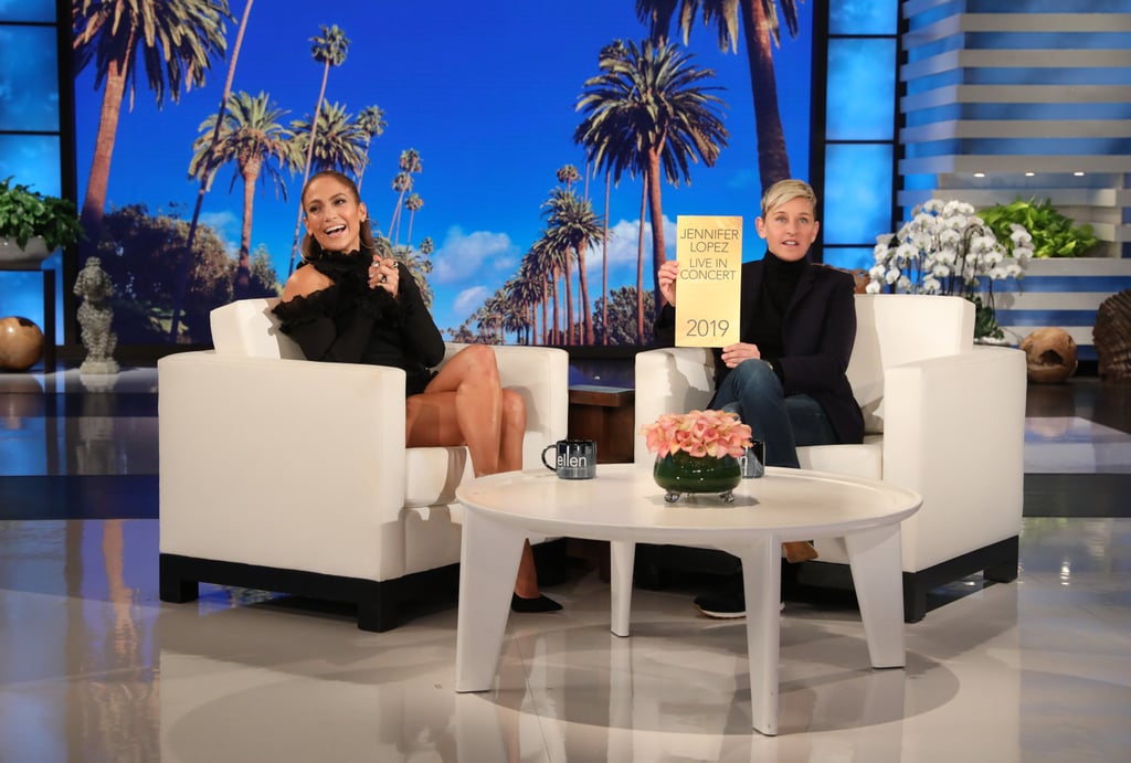 Jennifer Lopez Black Cutout Dress on Ellen