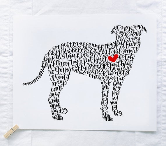 Pit Bull Illustration Print ($15 and up)