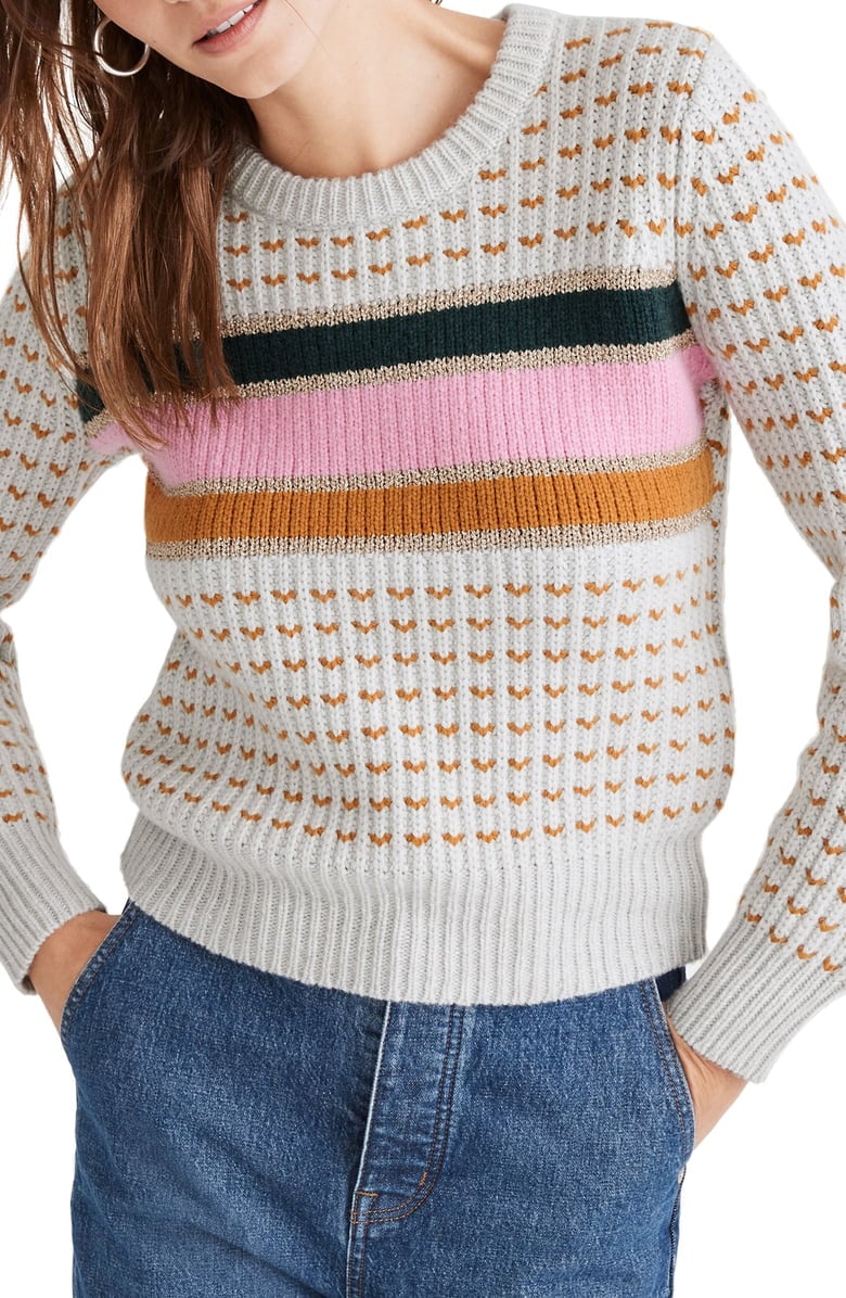 Madewell Metallic Stripe Sweater