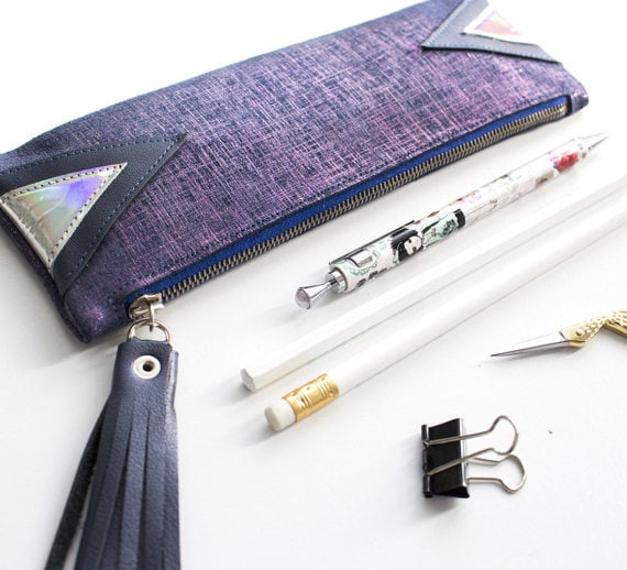 G.malou Hologram Leather Pencil Case