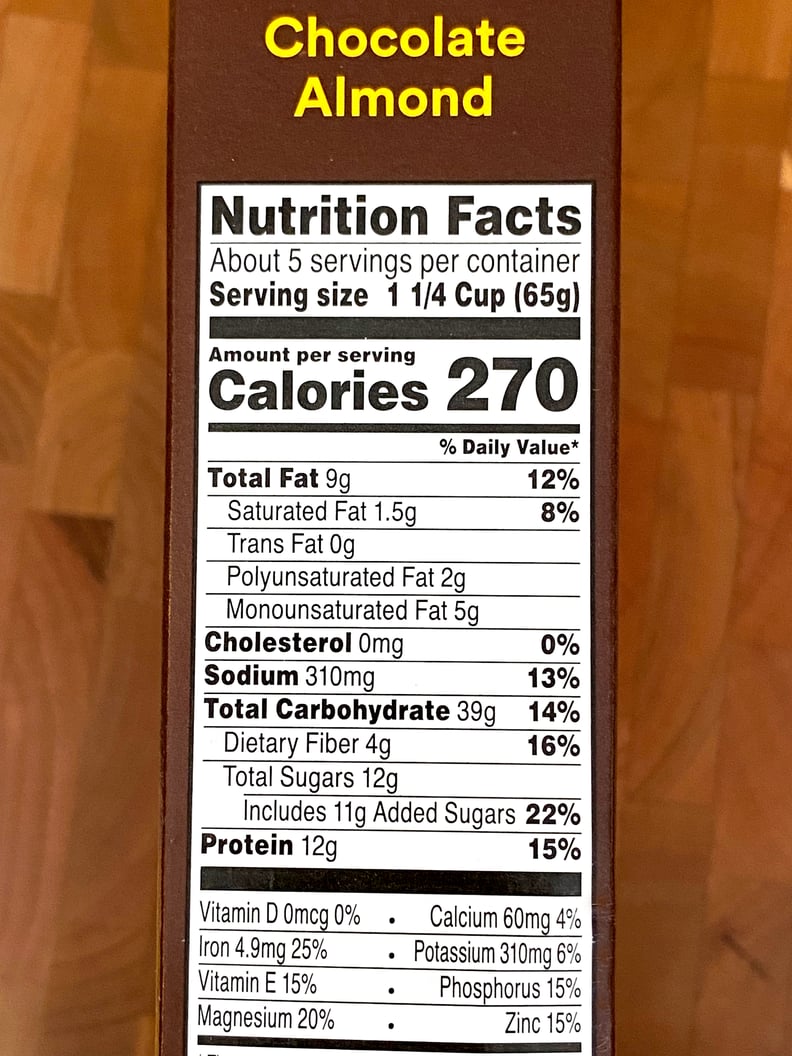 What's the Nutrition Info For Chocolate Almond RX Cereal?