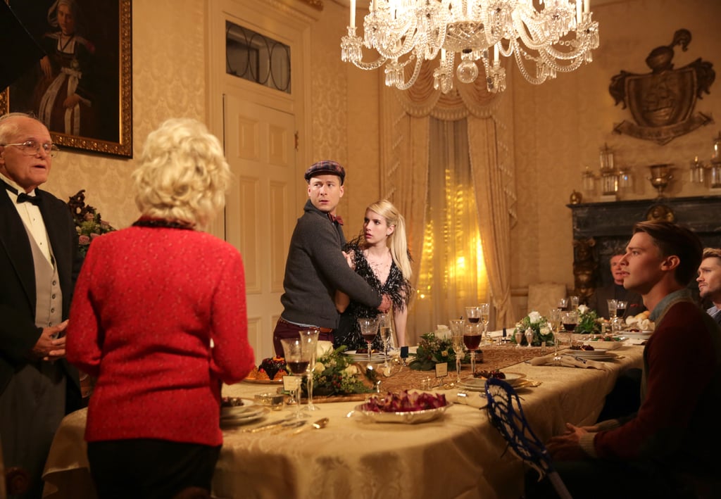 Chad (Glen Powell) is bringing Chanel (Emma Roberts) into the fold this year.