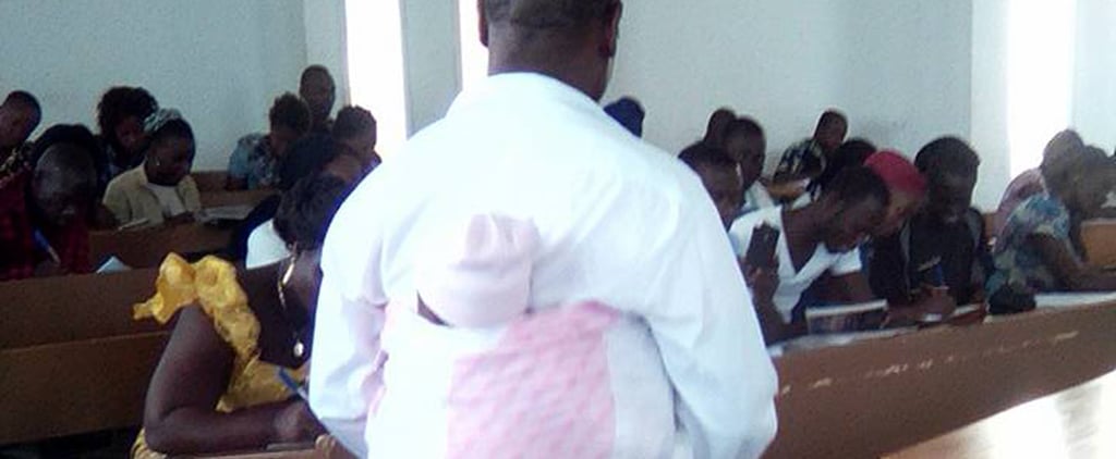 Professor Carries Student's Crying Baby