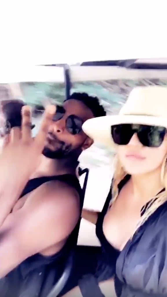 Khloé and Tristan Went For a Ride in a Golf Cart Together