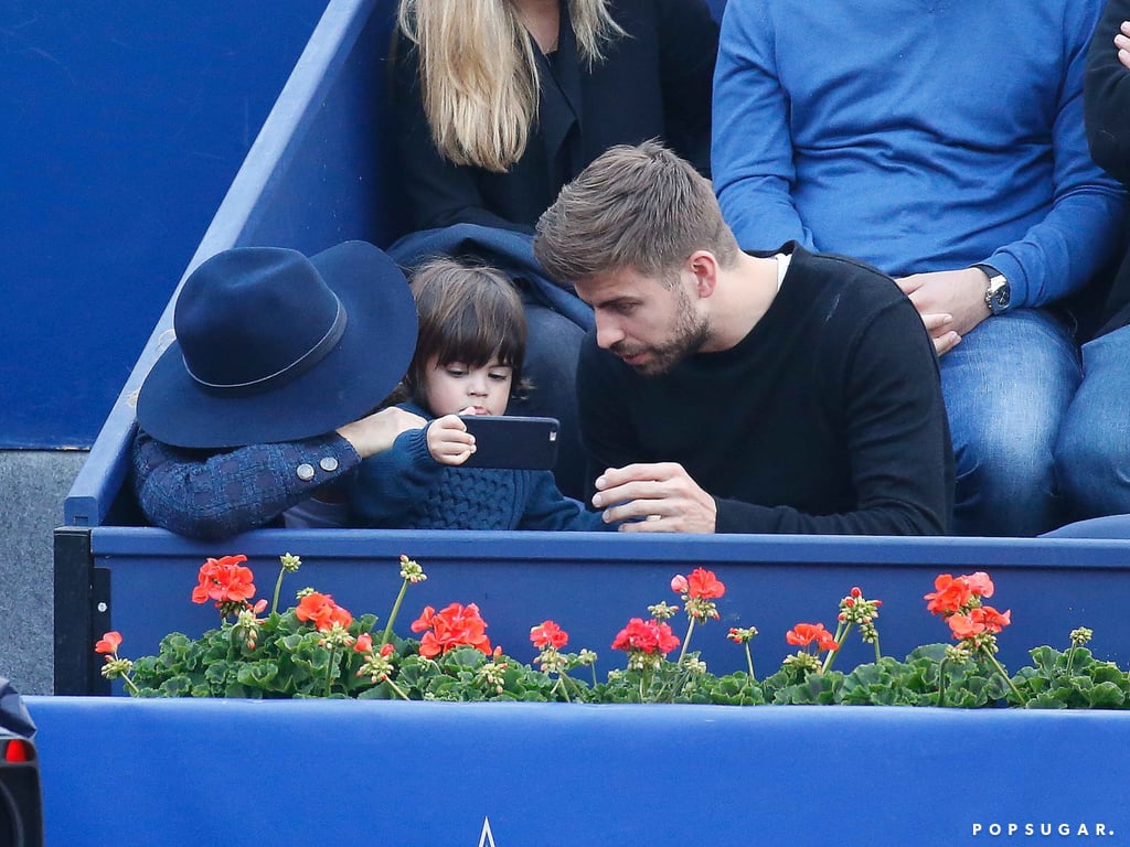 Shakira With Gerard Pique and Milan at Tennis Game | Photos