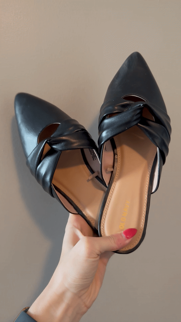 Old Navy Faux-Leather Twist-Front Mule Shoes | Editor Review