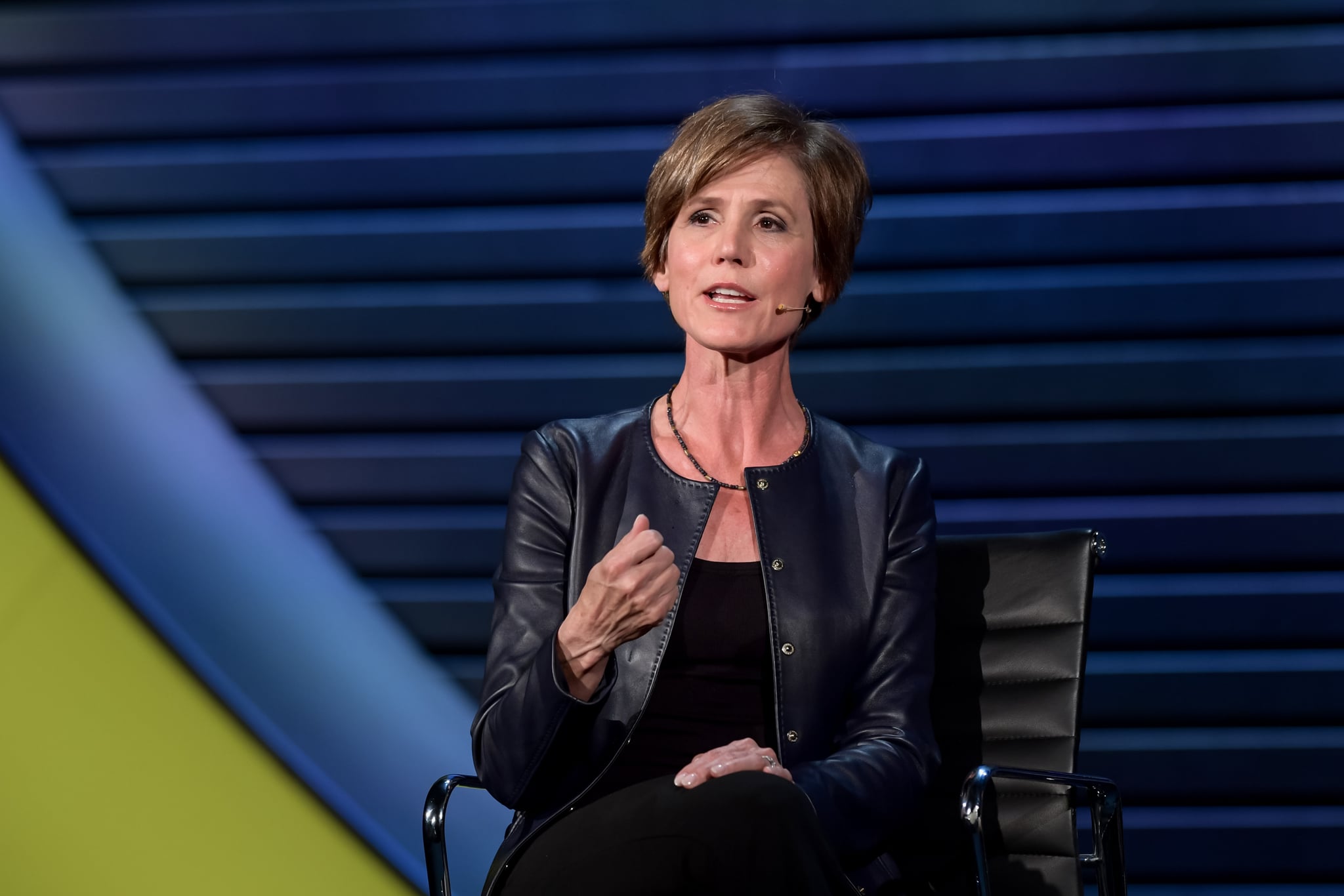 Sally Yates, Distinguished Visitor from Government, Georgetown University Law School; Former Deputy Attorney General on 'THE WOMAN WHO DIDN'T BACK DOWN' at The 2018 Women In The World Summit in New York City; 4/13/2018