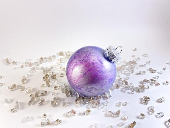 Pink, Blue, & Silver Shatterproof Ornaments