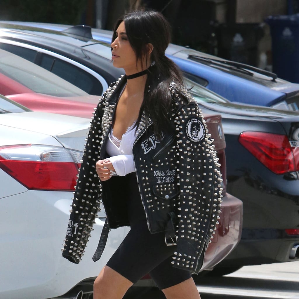 Kim Kardashian Wearing Biker Shorts
