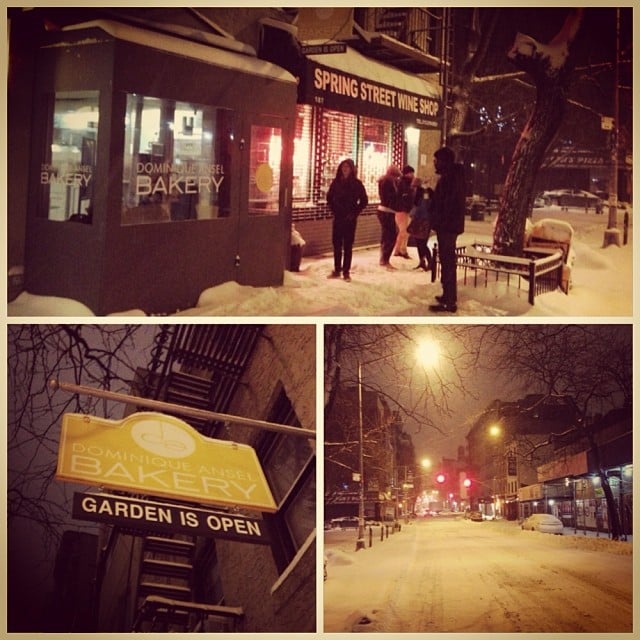 Six a.m. in a blizzard? People still line up for Cronuts! 
Source: Instagram user jammygan