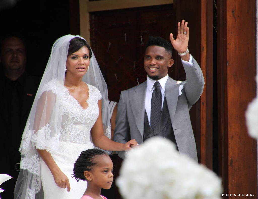 And Samuel Eto'o Looked Dapper as Well, Wearing a Gray Suit