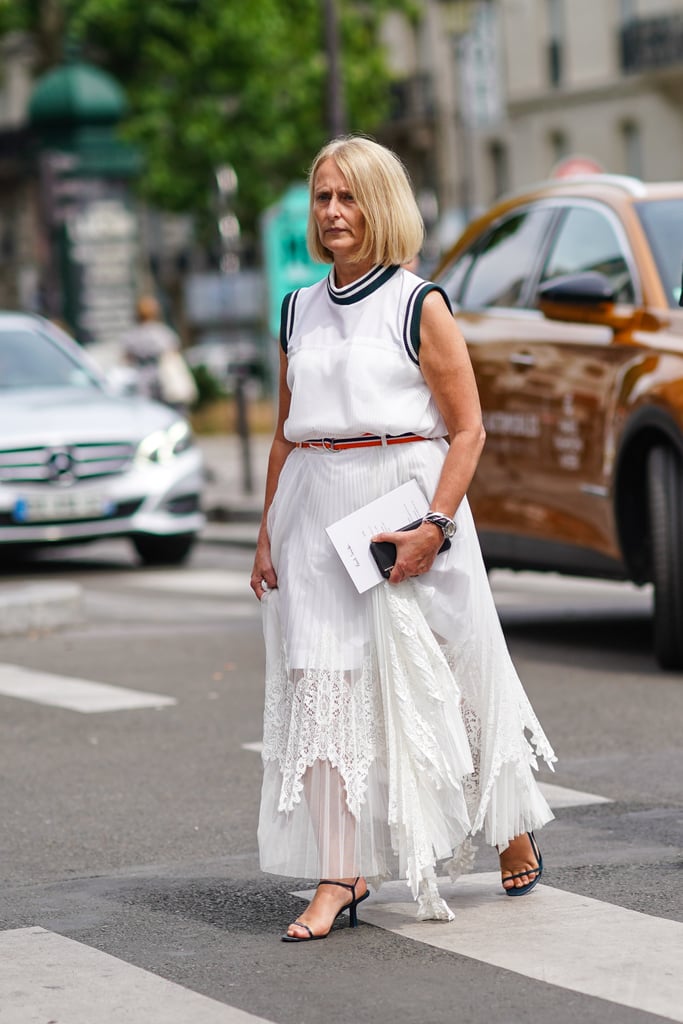 Style Them With a Lace Pleated Skirt