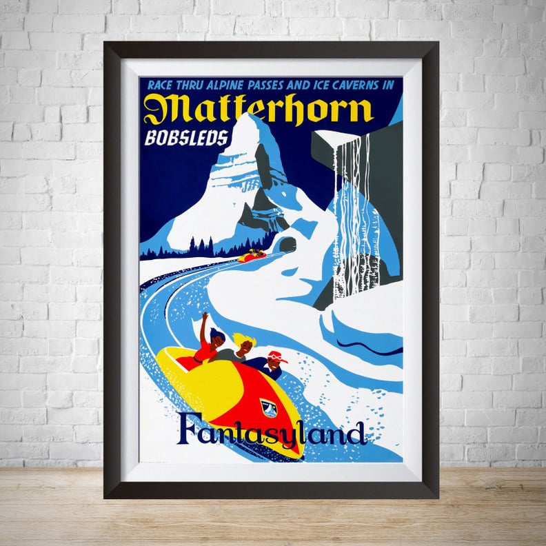 Vintage Disneyland Matterhorn Print