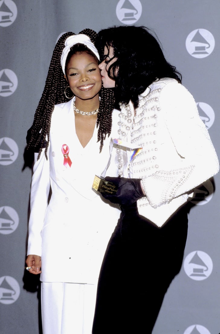 Michael Jackson planted a sweet kiss on his sister Jackson at