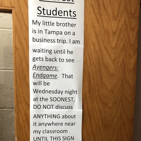 Teacher's Note to Students About Avengers Spoilers