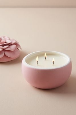 Ceramic Flower Candle