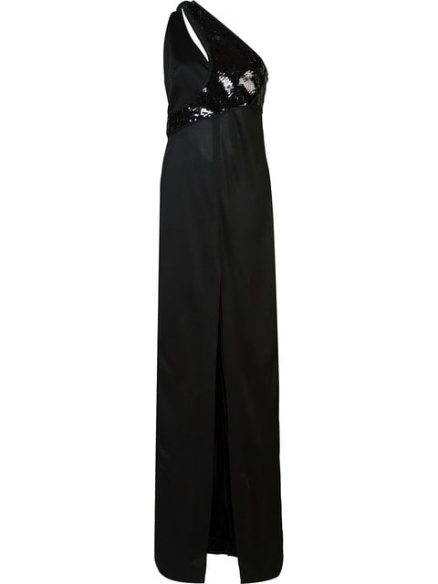 Mugler Sequined One-Shoulder Dress