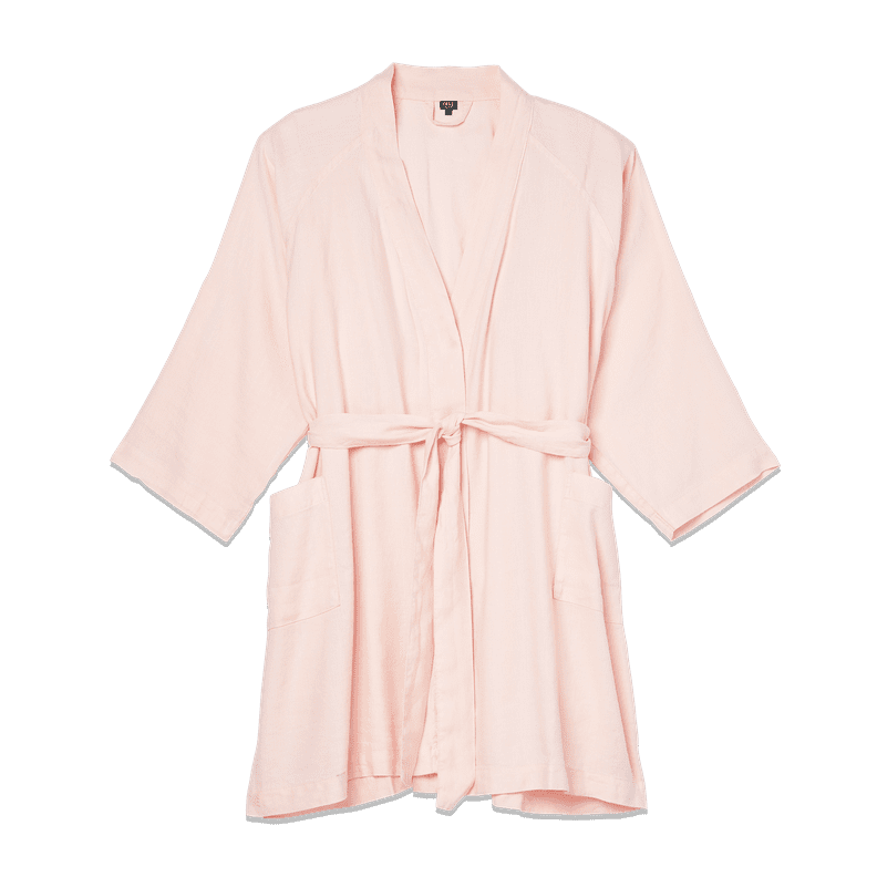 The Everyday Linen Robe in Rosewater