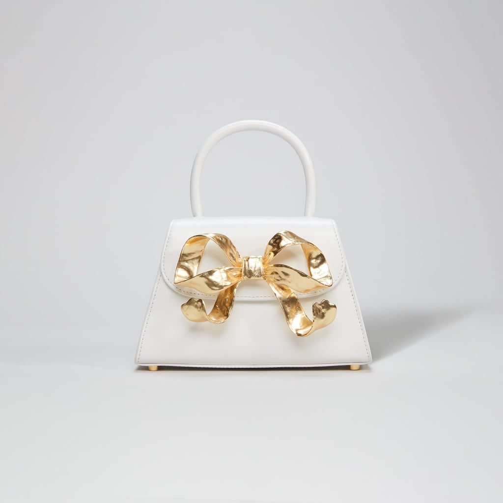 Self-Portrait The Bow Mini in White with Gold Hardware