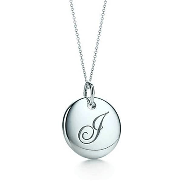 tiffany's initial necklace silver