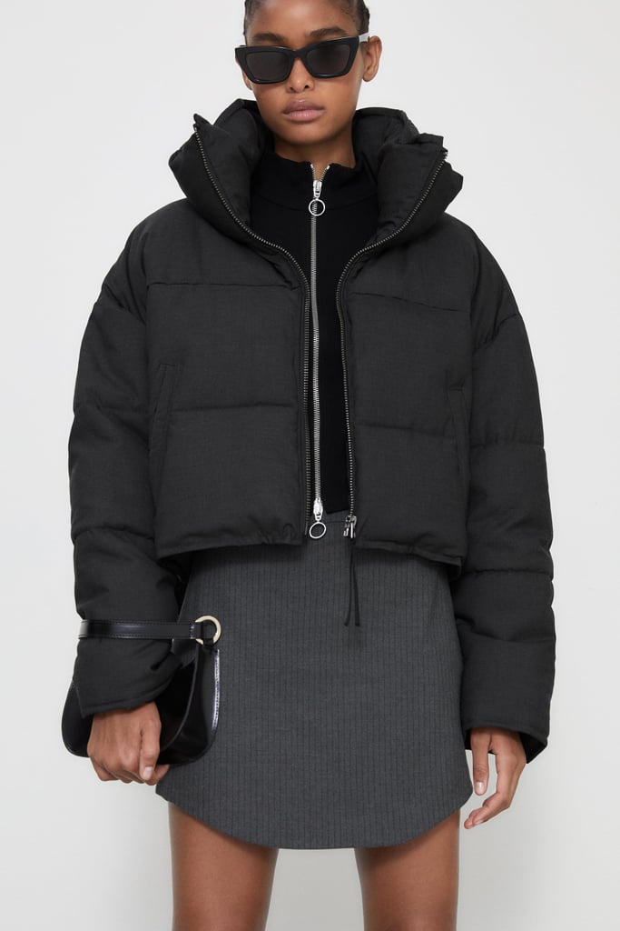 Zara Contrasting Puffer Jacket The Best Puffer Coats for Women