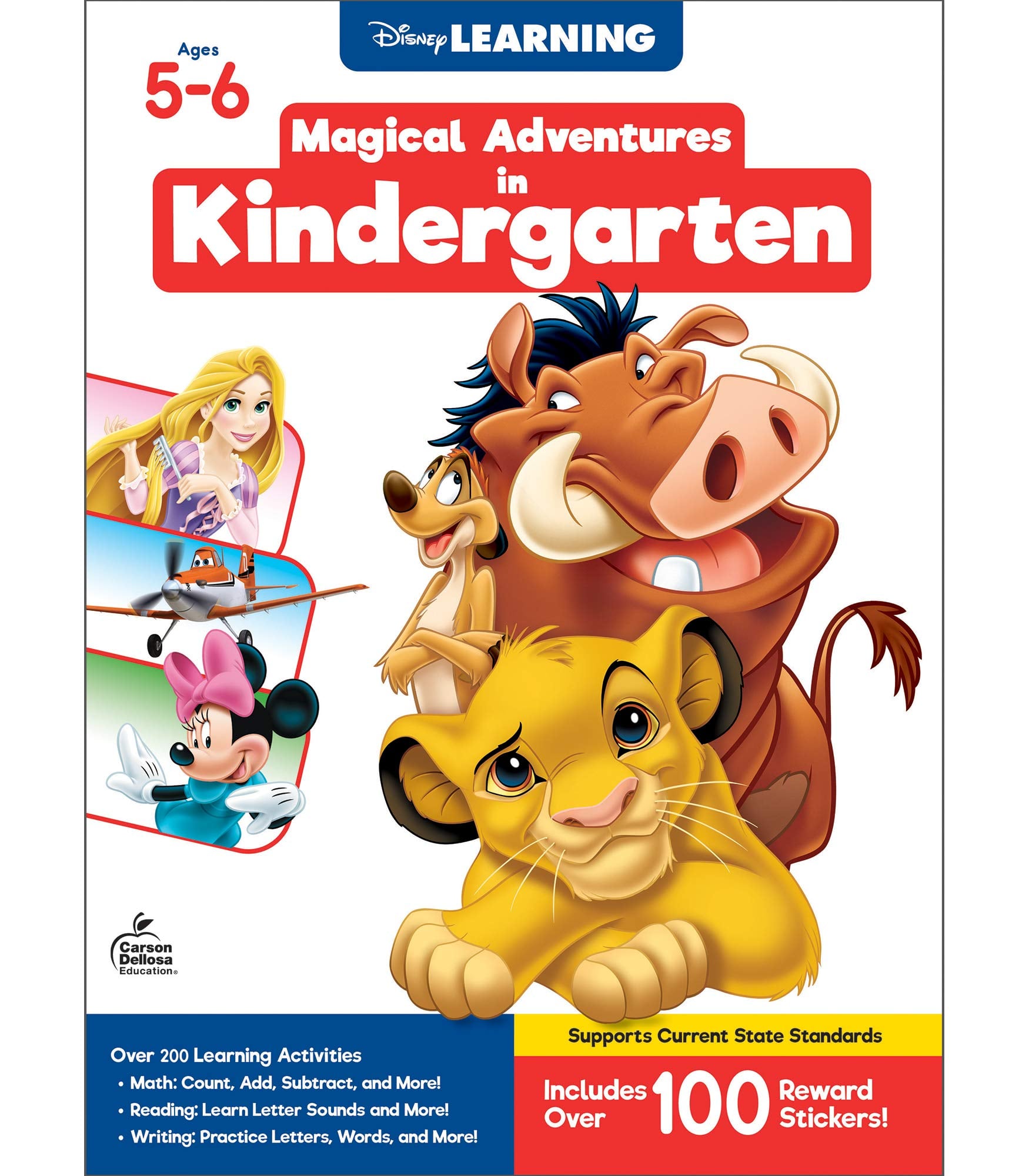 Details about   Disney Adventures In Learning Pre K Homeschool Workbook Phonics Reading Princess 