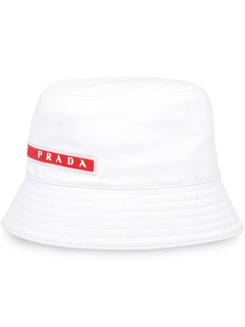 Prada Linea Rossa logo stripe bucket hat