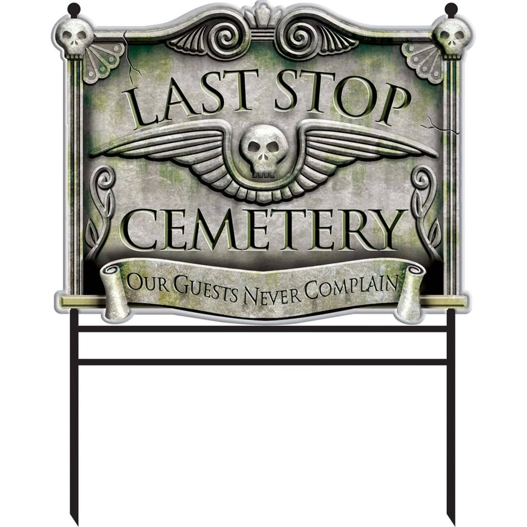 Halloween Cemetery Sign | Best Target Outdoor Halloween Decorations