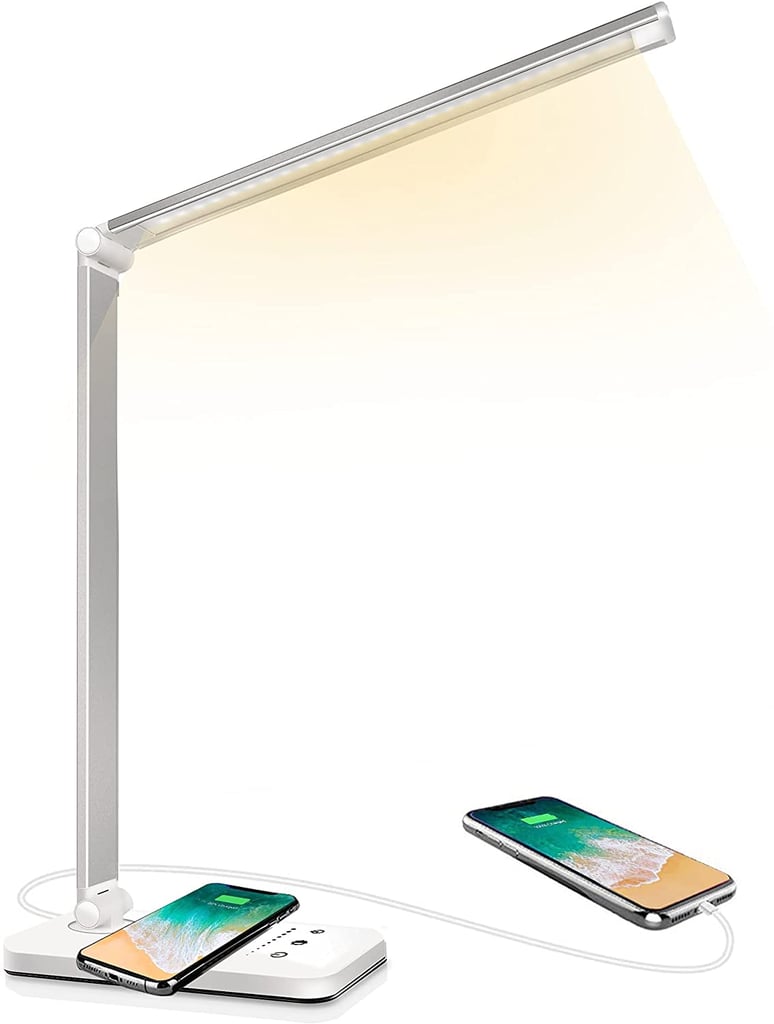 A Modern Desk Lamp For Students: LED Desk Lamp With Wireless Charger