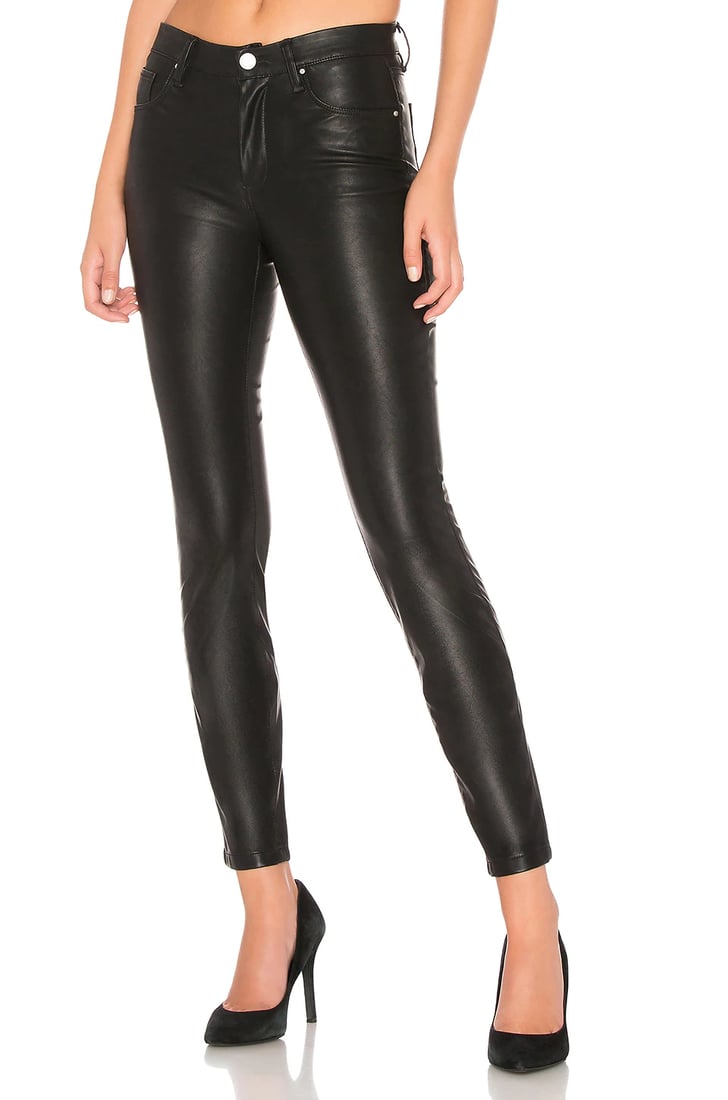 EMILY SLIM VEGAN LEATHER PANT / BLACK