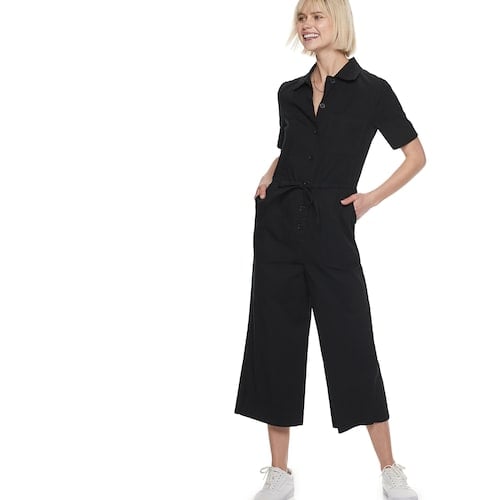 POPSUGAR Cropped Wide-Leg Jumpsuit