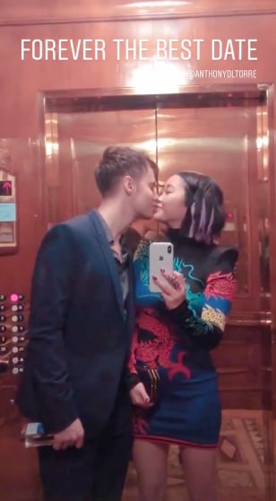 Lana Condor Purple Hair at Alita: Battle Angel Premiere | Lana Condor