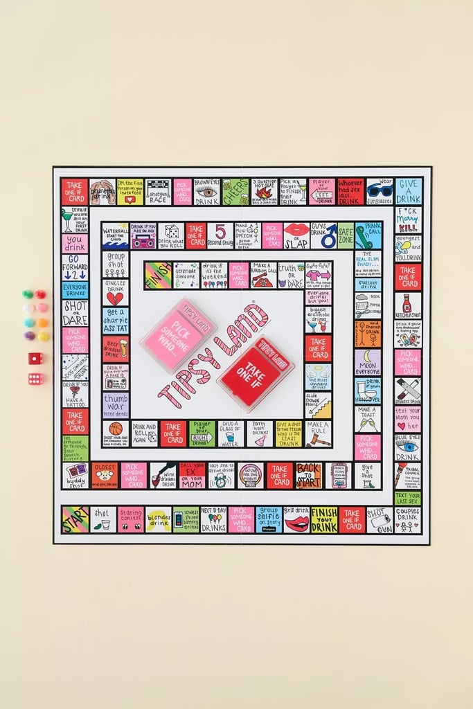 Tipsy Land Party Board Game ($25)
"It's ironic that a non-drinker like myself is recommending this, but I believe 'tipsy' is a state of mind. This grown-up Candy Land is just as enjoyable sans alcohol when played with a fun group of friends, featuring hilarious prompts like 'Get a Sharpie ass tat' and 'Ketchup shot.' The drink of choice is totally up for interpretation!" — Charisandra Perez, senior distribution strategist