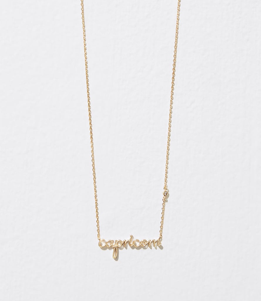 Capricorn Horoscope Letter Necklace