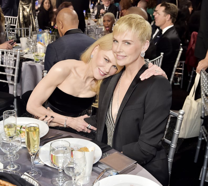 Nicole Kidman and Charlize Theron at the 2020 Critics' Choice Awards