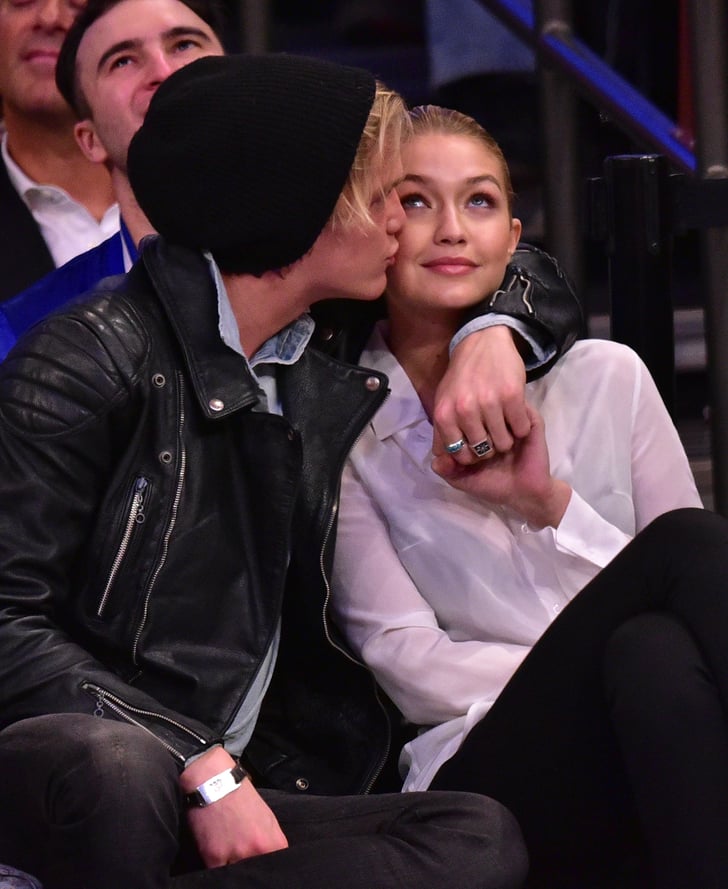 Gigi Hadid And Cody Simpson At Knicks Game April 2015 Popsugar 
