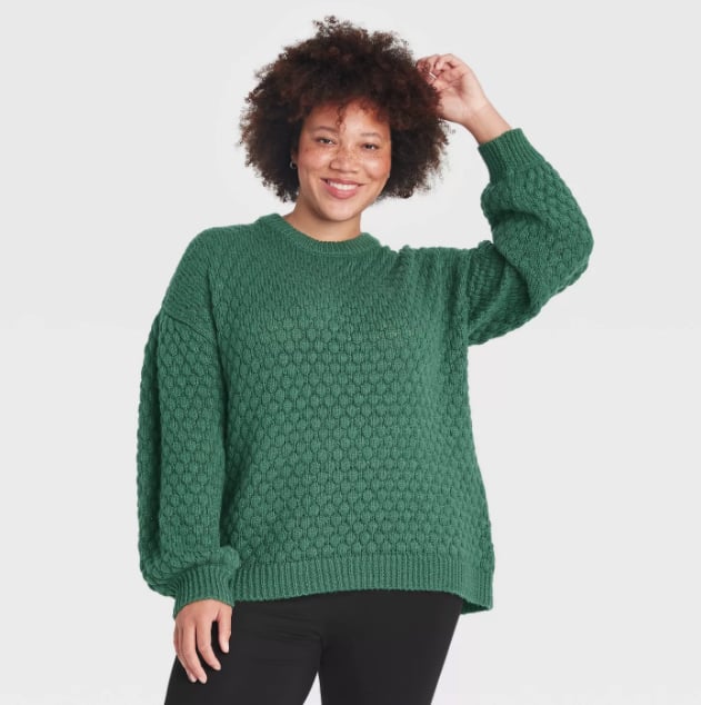 Textured Treatment: A New Day Crewneck Textured Pullover Sweater