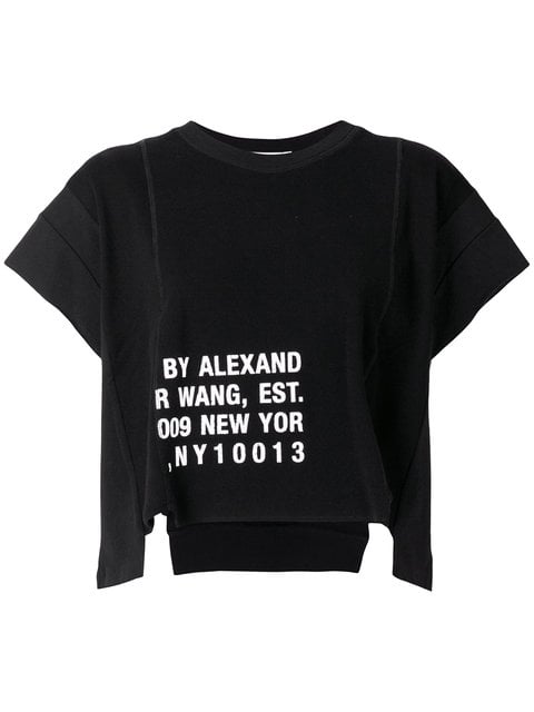 T By Alexander Wang Asymmetric Logo T-Shirt