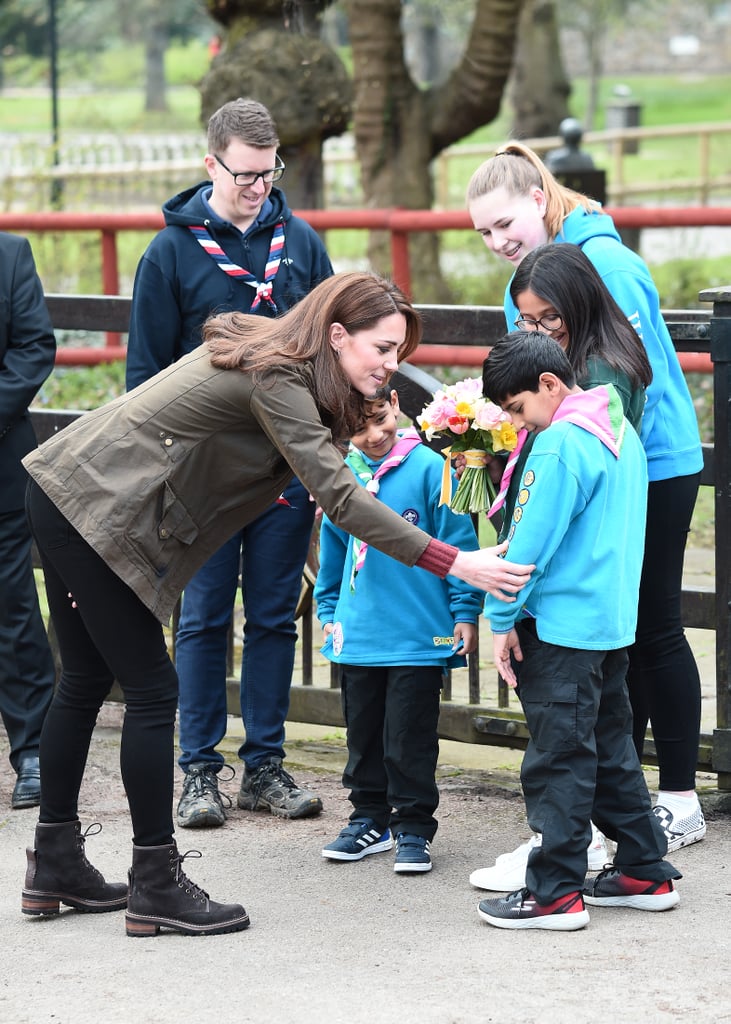 Kate Middleton Visits With Scouts March 2019