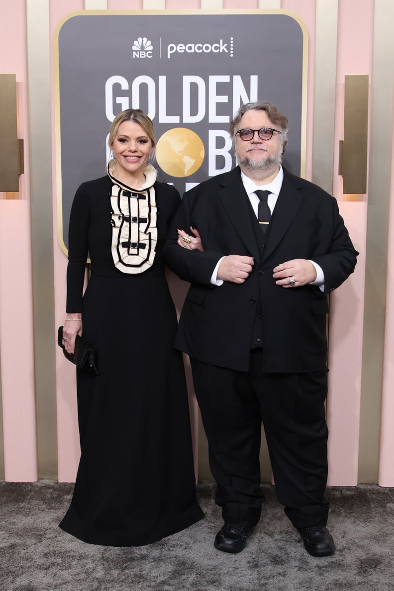 Guillermo del Toro and Kim Morgan at the 2023 Golden Globes