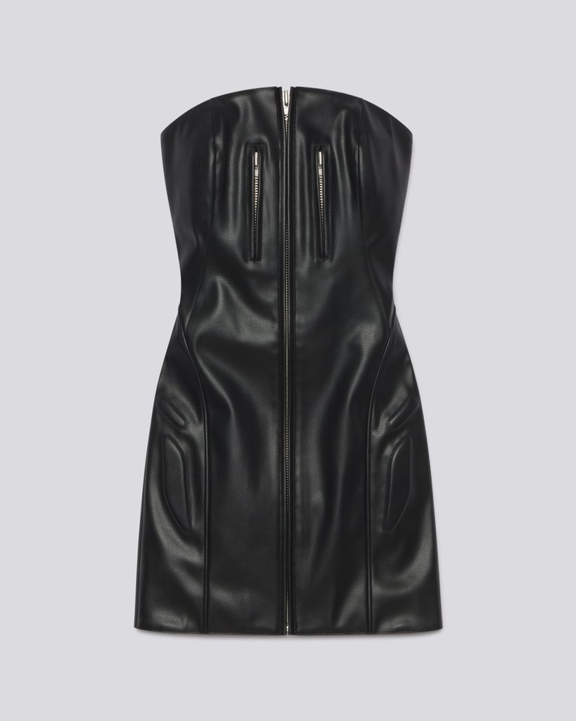 Khy Faux Leather Strapless Mini Dress
