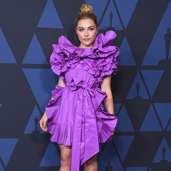 Florence Pugh's Purple Valentino Dress at Governors Awards