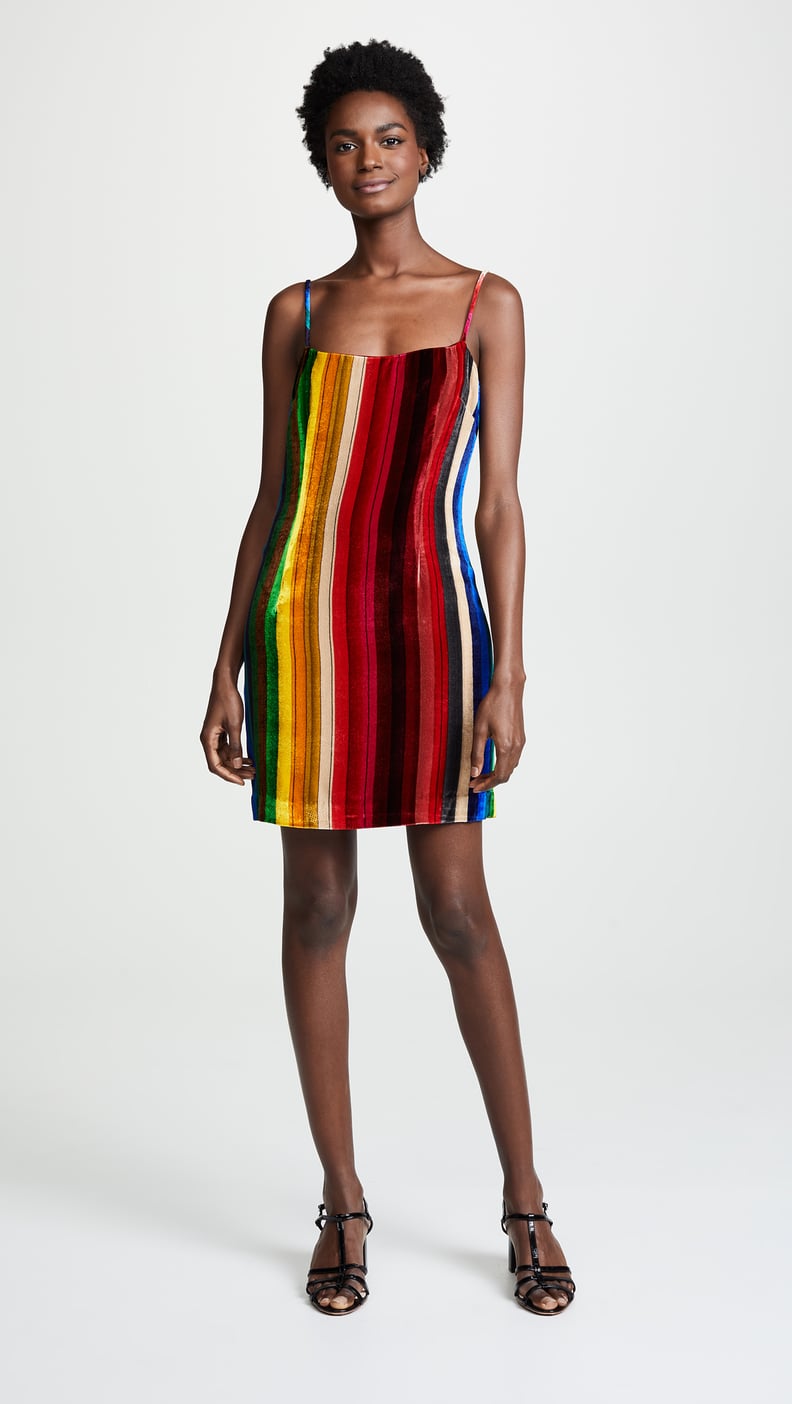 Milly Rainbow Mini Slip Dress