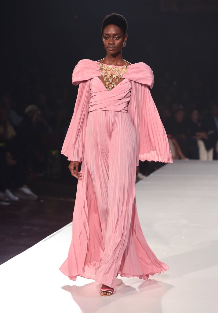 A Pink Gown From the Pyer Moss Runway at New York Fashion Week
