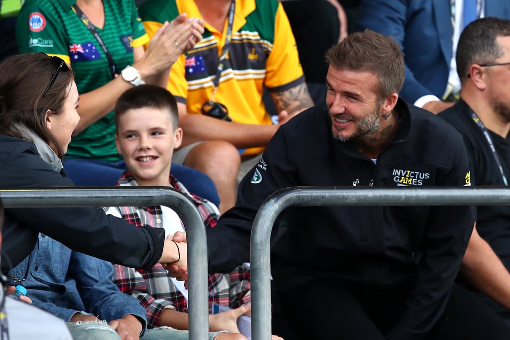 David Beckham With Romeo and Cruz at the 2018 Invictus Games