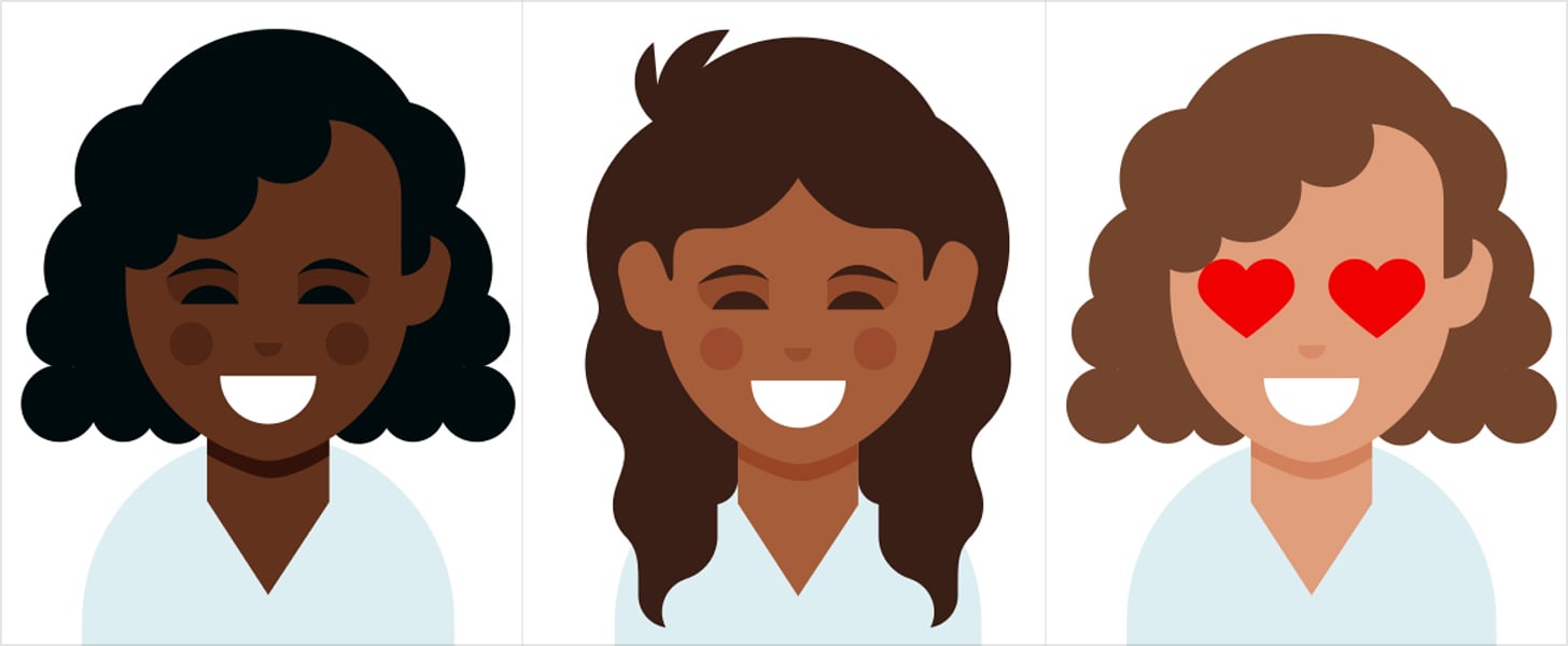 Emoji For Curly Hair and Dark Skin Tones | POPSUGAR Latina