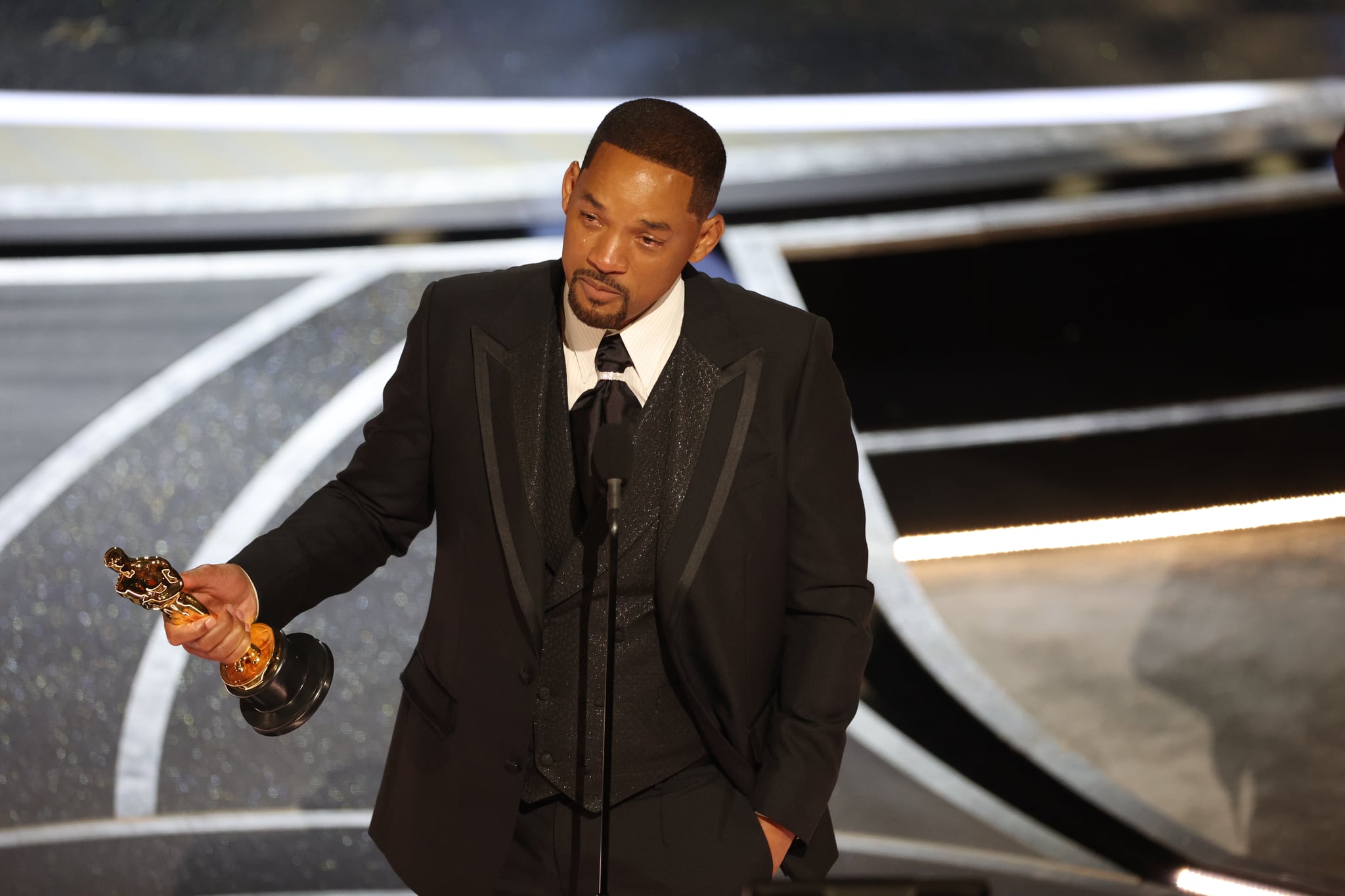 HOLLYWOOD, CA - March 27, 2022.  Will Smith accepts the award for Best Actor in a Leading Role for 