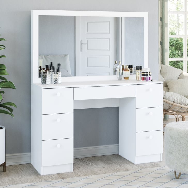 Boahaus artemisia modern vanity table with mirror and 7 drawers new arrivals